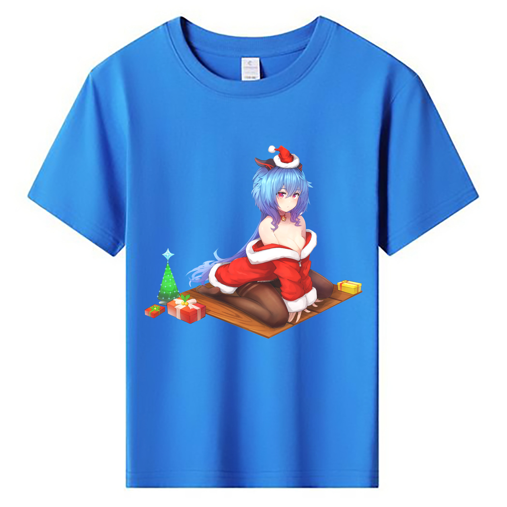 げんし神 甘雨 かんう genshin Ganyu 綿100％キッズTシャツ（フロントプリント）